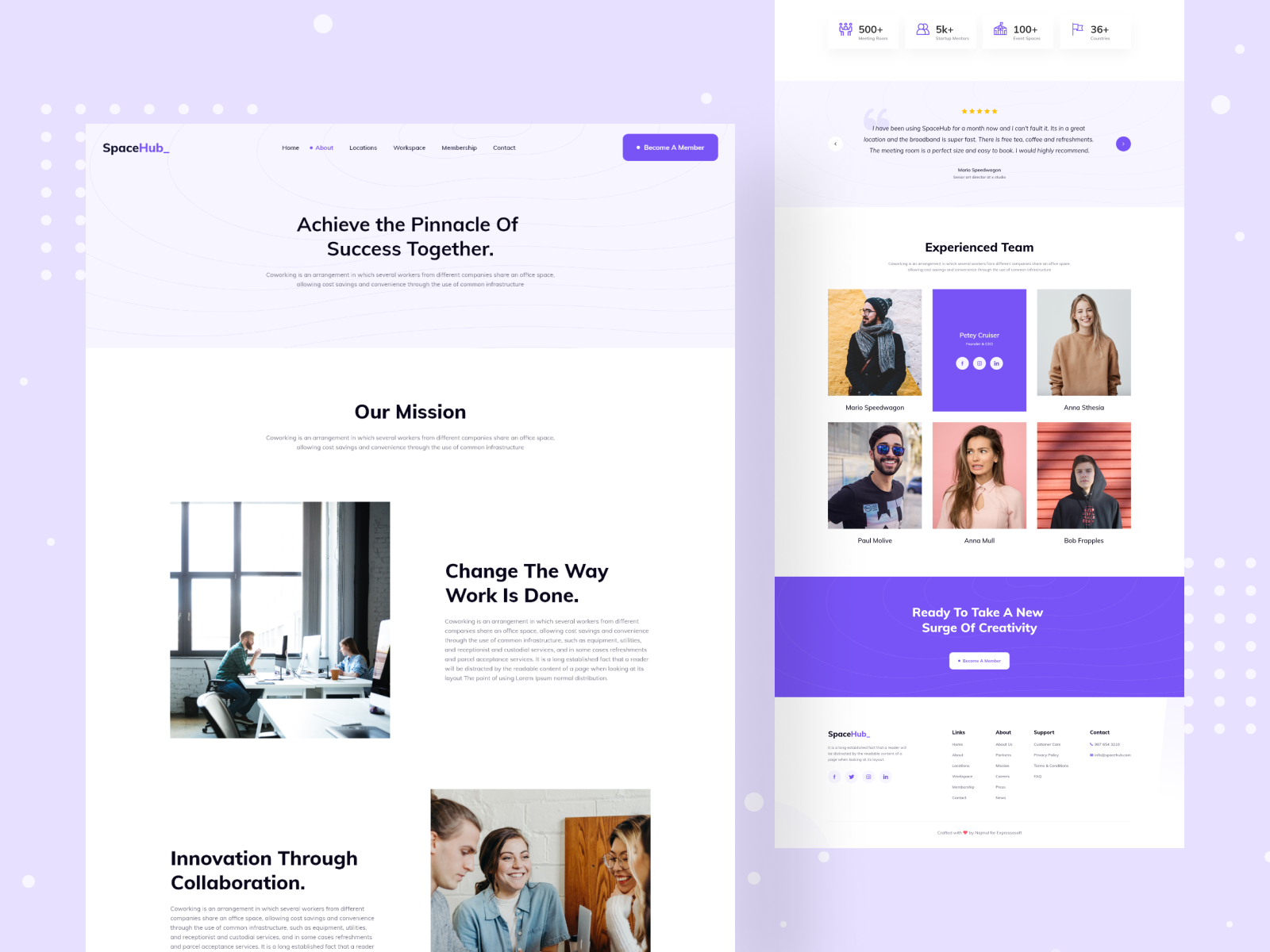 Space Hub - About Page by Najmul👨🏻‍🎨 on Dribbble