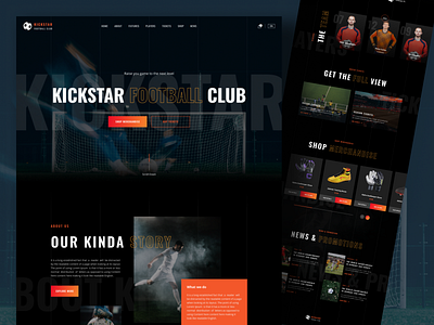 Kickstar - Sports Club Landing Page