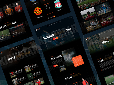 Kickstar - Sports Club Website Design