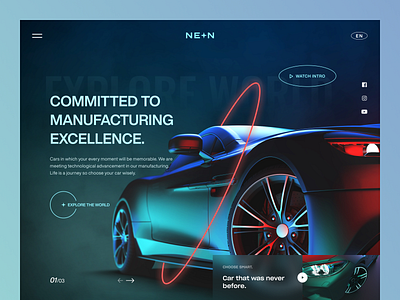 Car Landing Page UI