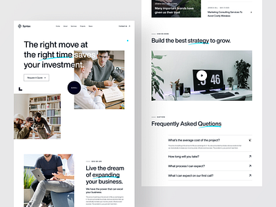 Syntax - Consultation Firm Website Design agency agency landing animation consultation firm consulting agency design design agency design studio digital agency digital agency landing page landing page landing page design minimal najmul popular shot ui visual design web design website website design