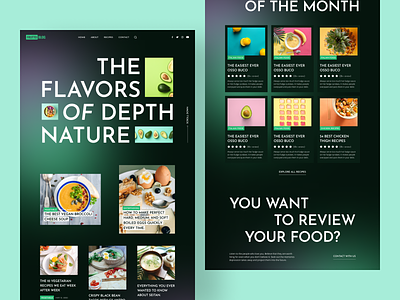 Frutto - Food Blogger Landing Page article article landing awwwards blog blogger website food blog food blogger landing page magazine minimal najmul news popular shot typography ui design ux design visual design web design website website design