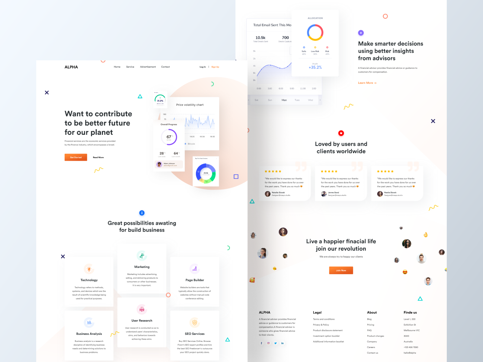 Financial Service Landing Page by Najmul👨🏻‍🎨 for Studio Express on Dribbble