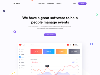 Event Management Landing Page by Najmul👨🏻‍🎨 for Studio Express on Dribbble