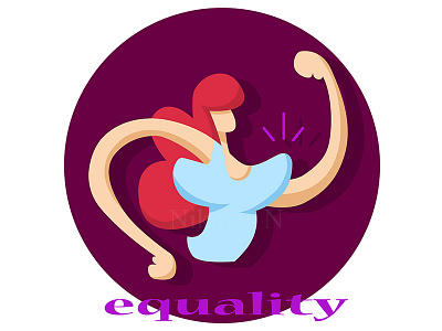 Woman demonstrating her strong arms arm biceps body bubble character confident equality female feminism follow girl muscle person power retro strength strong style thought woman