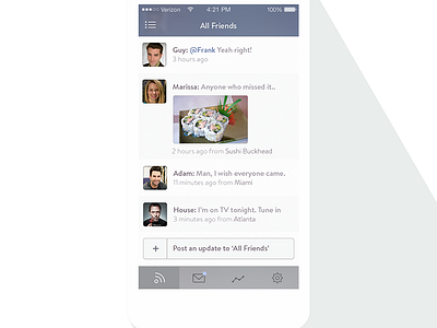 Feed Based Messenger chat ios ios7 messaging ui