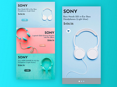 Experiment Headphone UI design headphone sony ui user interface ux website