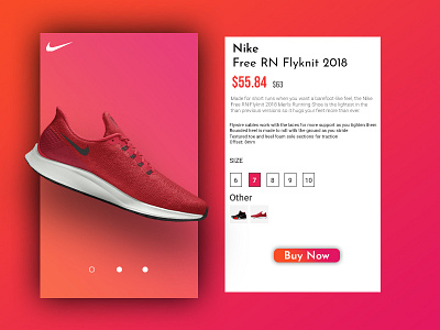 Nike Sneakers Ui #4 app banner design interface mobile app ui nike ui user interface ux website