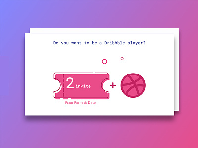 2x Dribbble Invites Giveaway drafted icon illustration interface invite invite friends website