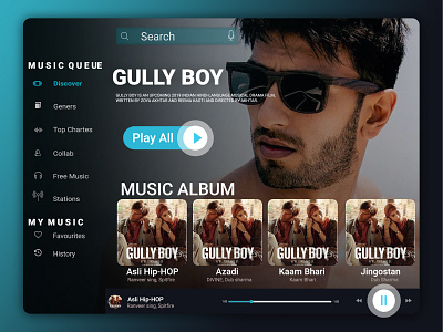 Experiment Music app UI