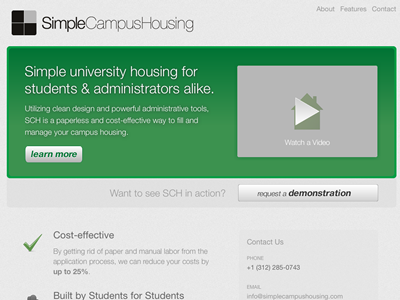 Simple Campus Housing Site web