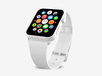 apple watch mockup psd 3d apple free freebie mockup render watch white