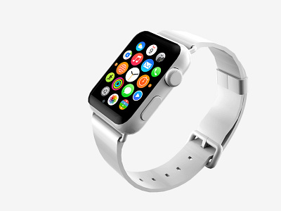 apple watch mockup 2 psd 3d apple free freebie mockup render watch white