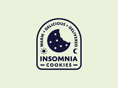 Insomnia Cookies Badge (1) badge badge design brand brand design brand identity branding cookie cookies cream design graphic design identity identity design logo logo design logo mark navy snack