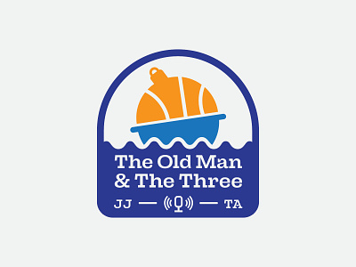 The Old Man & The Three Podcast badge badge design basketball brand brand identity branding design identity identity design logo logo design media nba podcast sports