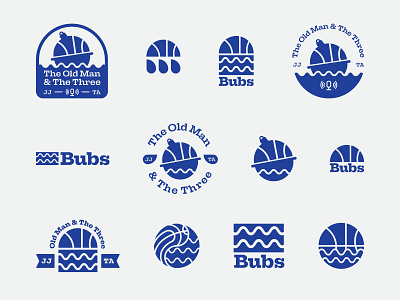 The Old Man & The Three Lockups badge badge design basketball brand brand identity branding design identity identity design lockups logo logo design media nba podcast sports