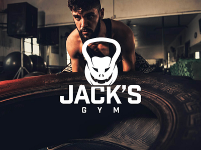 Jack's Gym Logo brand brand design branding design graphic design gym halloween icon identity identity design jack jack o lantern kettlebell logo logo design pumpkin scary symbol workout