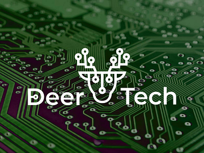 Deer Tech animal brand brand identity branding deer design graphic design green icon identity identity design logo logo design logo type symbol technology