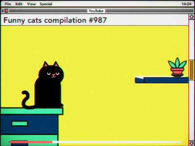 Cat jump fail animation cat character design fail mac old plant ui youtube