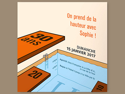 Invitation for Sophie’s birthday party birthday card french illustration invitation type