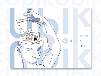 Poster Ubik by Philip K. Dick, landscape version