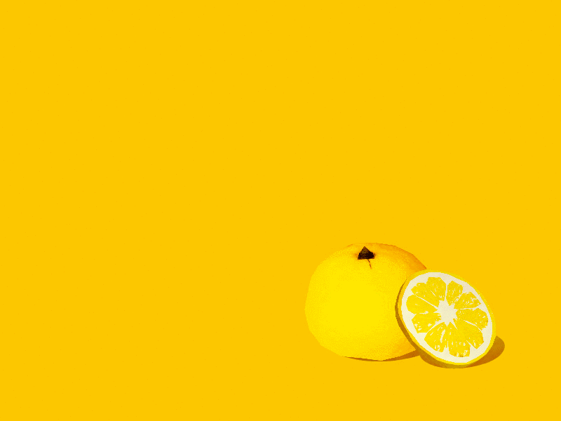 Moving fruits, lemon