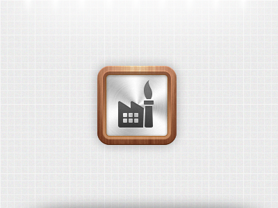 Personal App Icon app apple application icon ios iphone metal mobile wood