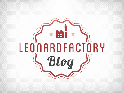 LeonardFactory Blog blog brand factory light logo logotype red retro typography vintage wave