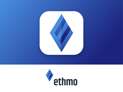 Ethmo App Icon app design blockchain blue crypto currency design ethereum icon icon design