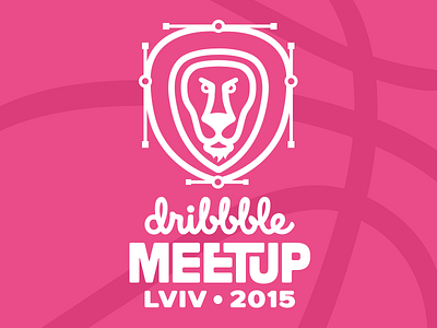 Dribbble Meetup Lviv badge branding debout design dribbble graphic illustration lion logo lviv meetup ukraine
