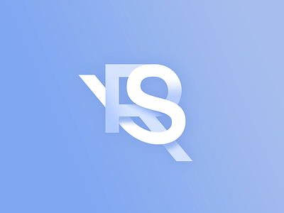 RS/SR blue combination experiment letters ligature logo rs sr
