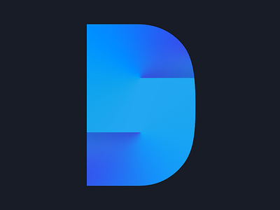SD/DS blue cut ds gradient letter logo sd type