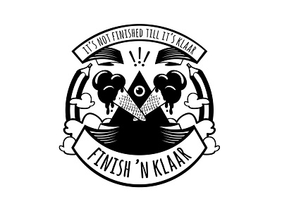 Finish 'n Klaar Art Collective art collective design illustration illustrative illustrative logo logo