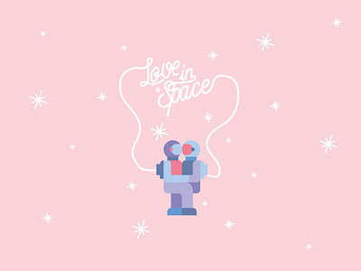 Love in Space / SPACE SQUAD challenge dribbble dribbbleweeklywarmup flat graphic design graphicdesign illustration love space valentine valentine day valentines valentines day valentinesday vector