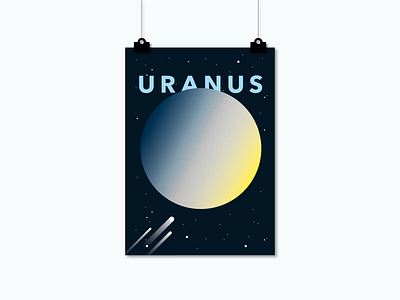 Poster Uranus / SPACE SQUAD art work design flat graphic design graphicdesign illustration minimalistic planet planets poster poster art poster design solar system space spaceart universe uranus vector wall art