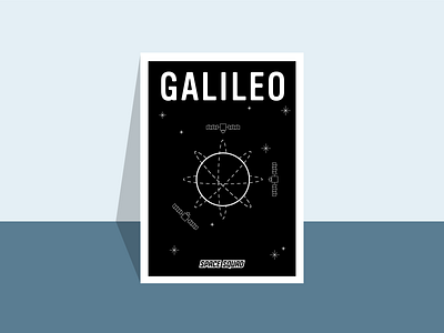 Poster of Galileo-Satellites / SPACE SQUAD artwork design earth galileo graphic design graphicdesign illustration inspiration navigation satellites space universe vector world space week