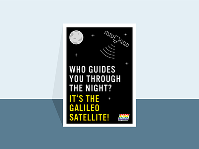 Artwork of Galileo-Satellites / SPACE SQUAD earth galileo graphic design graphicdesign illustration inspiration navigation planets poster satellites space universe vector world space week