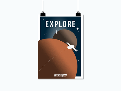 Poster of Satellites / SPACE SQUAD artwork explore exploring graphic design graphicdesign illustration planets poster poster art satellites space space squad universe vector world space week