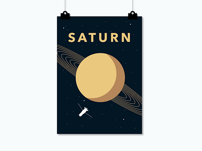 Poster Saturn / SPACE SQUAD flat graphic design graphicdesign illustration planet poster poster art poster design space universe vector