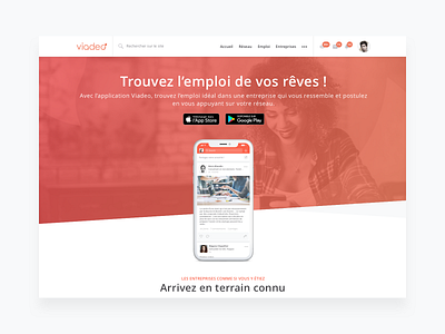 Landing page Viadeo app design landing page social network ui ui ux design user interface web website