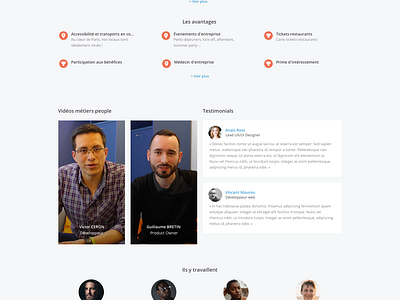 Company page by Vincent Moureu on Dribbble
