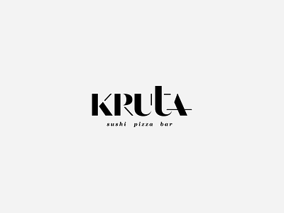 Kruta bar brand branding design font gastro logo logo design logotype pizza sign sushi