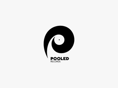 Pooled Records black brand branding disc hip hop logo logo design logotype music records vinyl