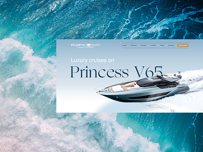 Atlantic Quest luxury rental sea ui ux vacation web webdesign website yacht