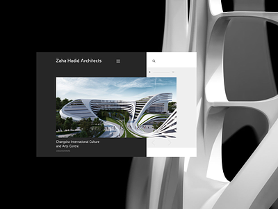 Zaha Hadid Architects architects minimal style ui ui design ux web web design