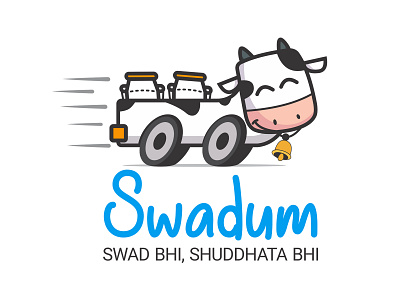 Swadum Logo art artwork cow dairy design drawing farm freelance graphic design illustration illustrator logo logodesign milk