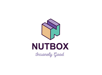 Nutbox logo branding chocolate clean design dried fruit flat golden ratio icon identity logo logodesigner logodesigns logos logotype minimal nuts type typography