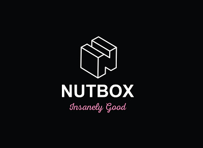 Nutbox logo branding clean design flat icon identity logo minimal nuts