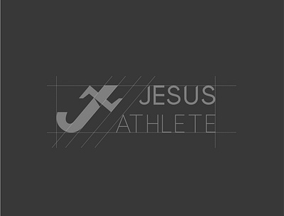jesus athlete grid athletes black white branding clean flat golden ratio icon identity jesus logo logo designer minimal sport typography vector