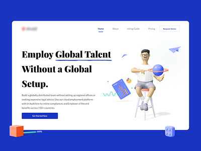 Employ Global Talent landing page design uidesign